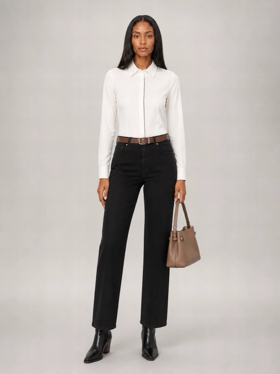 Brunello Cucinelli Denim High-Rise Wide-Leg Jeans