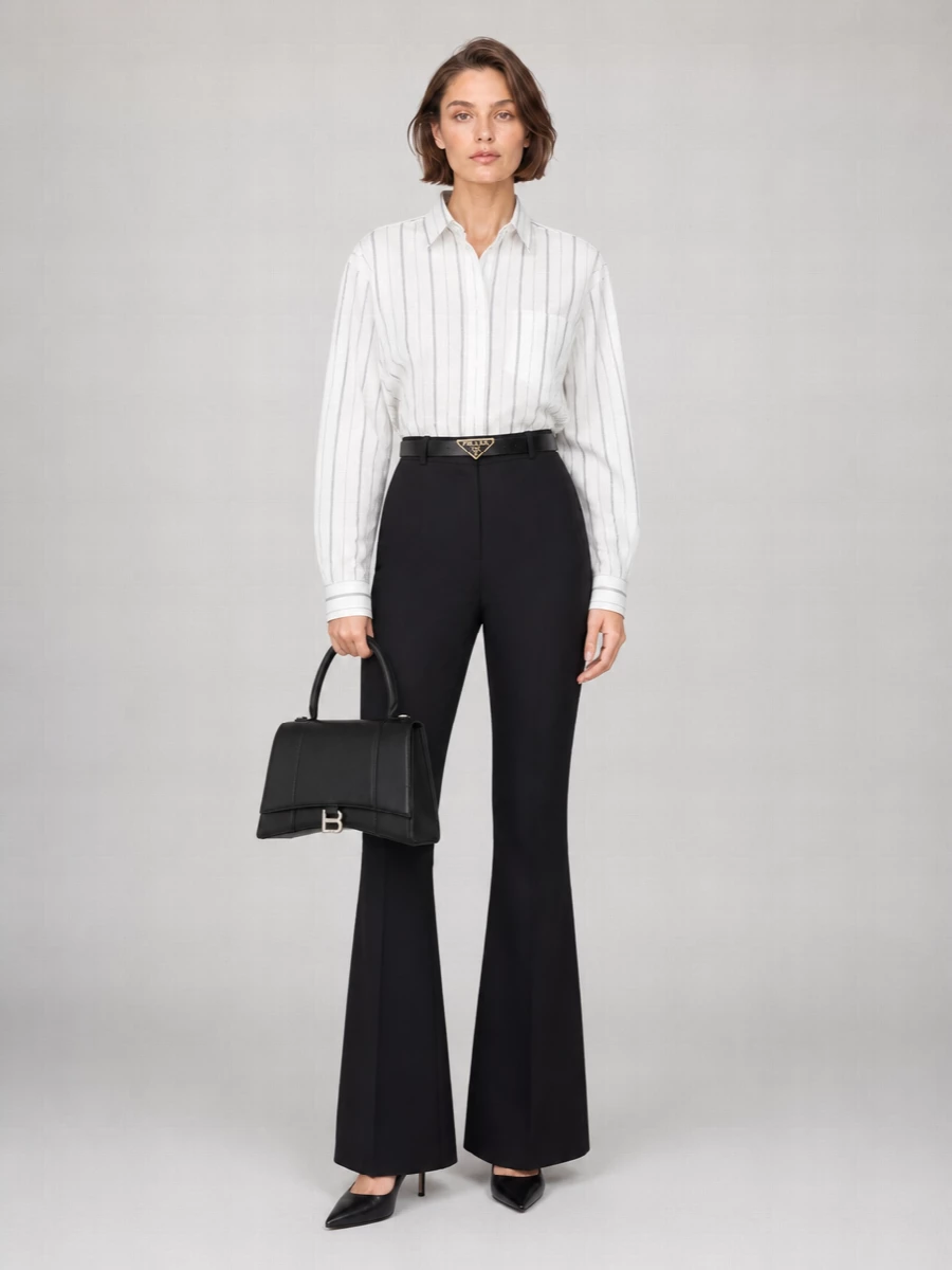 Balenciaga Striped Oversized Shirt