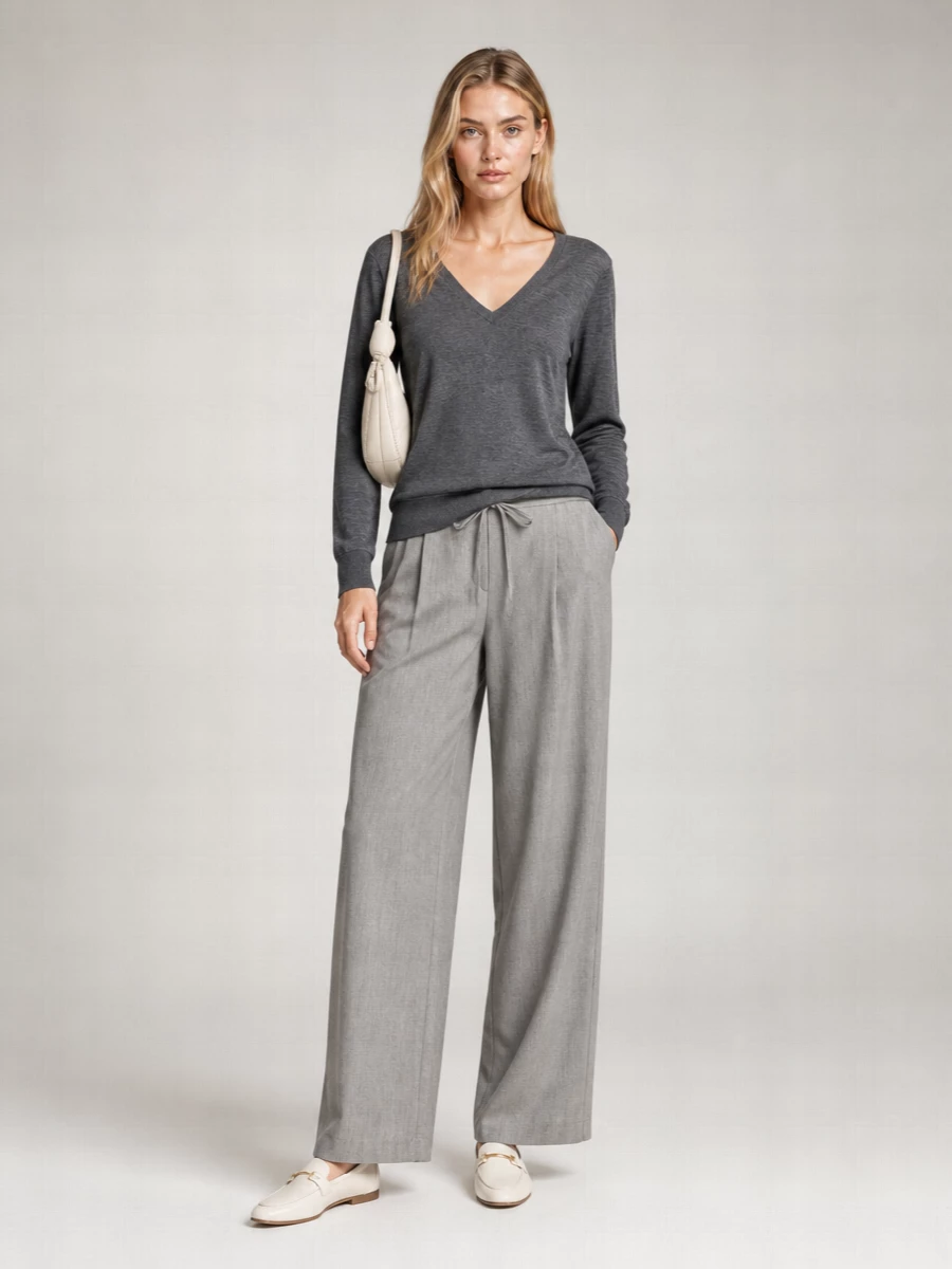 Loulou Studio Cashmere Ribbed Relaxed-Fit V-Neck Sweater
