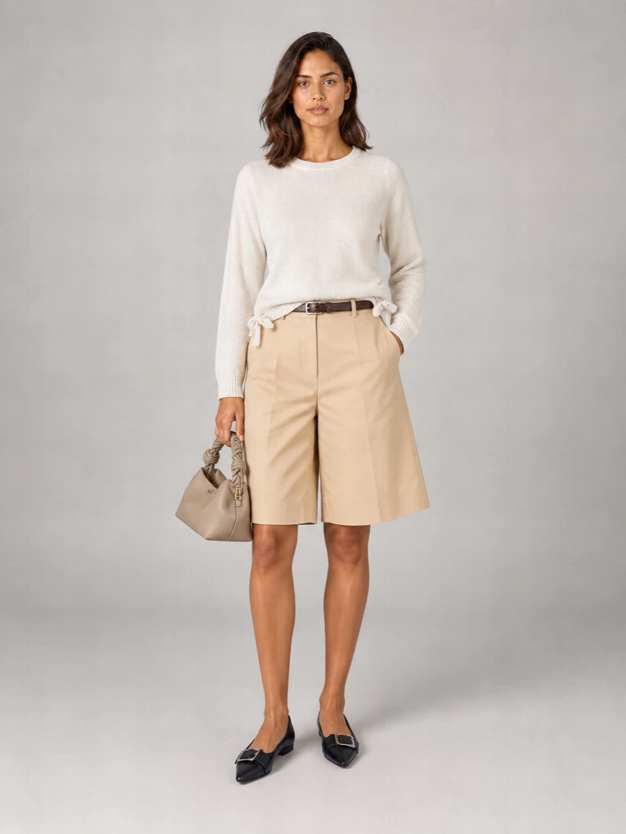 Ganni organic cotton bermuda shorts