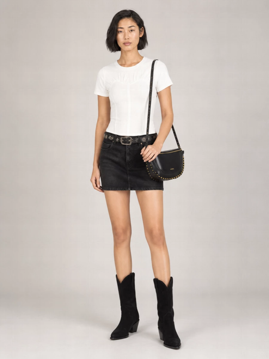 Golden Goose Leather Embroidered Belt