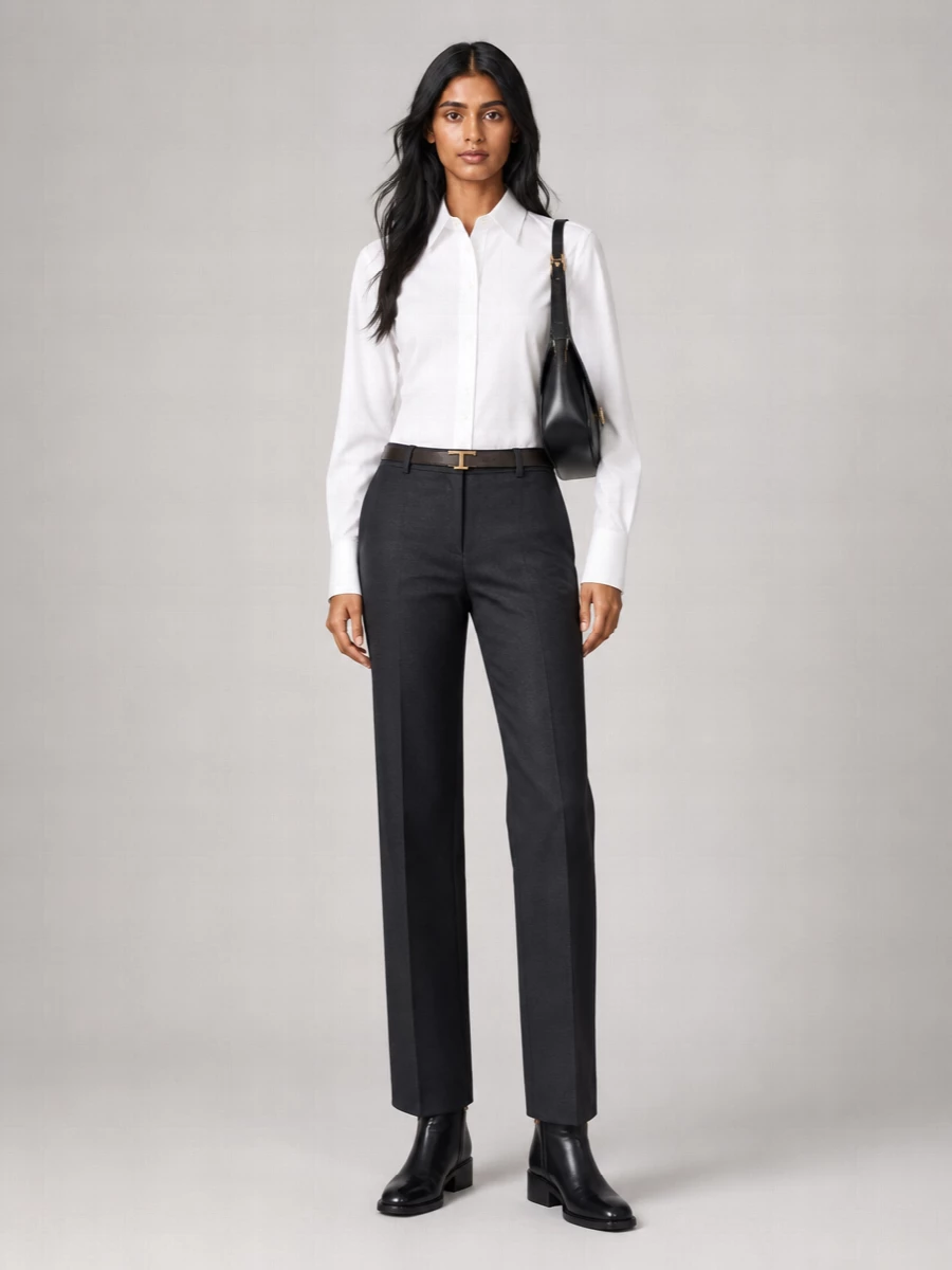 Totême Low-Rise Slim-Leg Wool-Blend Tailored Trousers