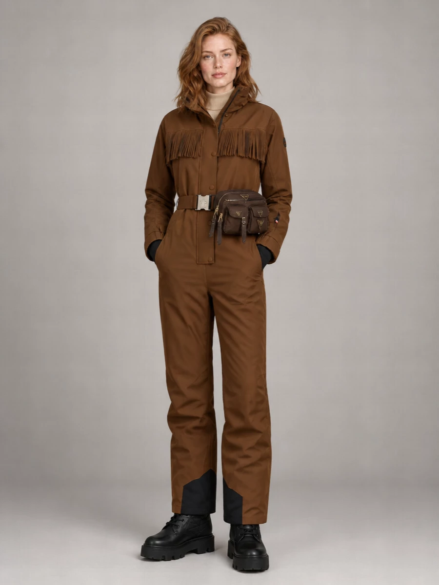 Moncler Grenoble fringed ski suit