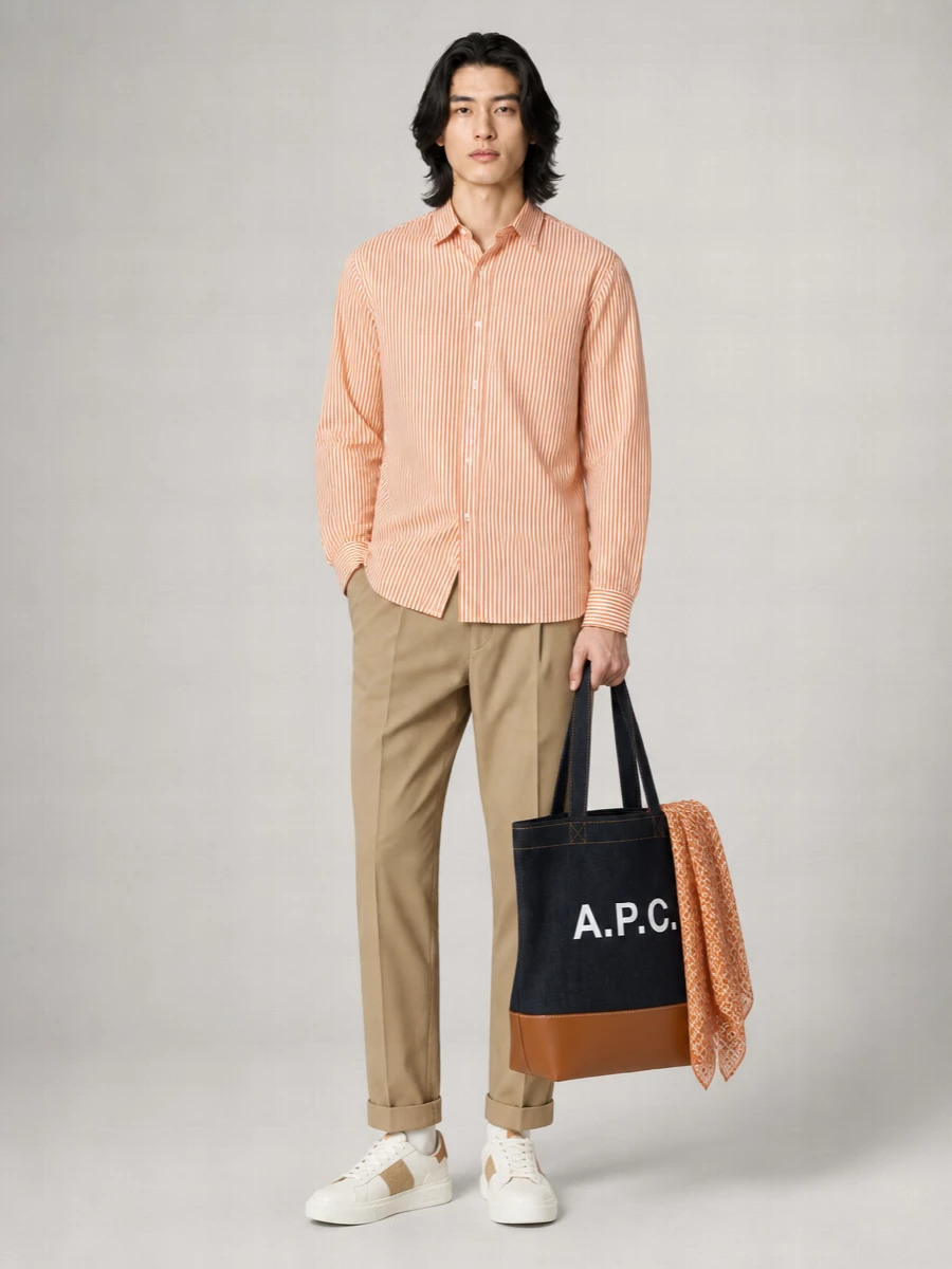 Beams Plus Striped Wool Shirt
