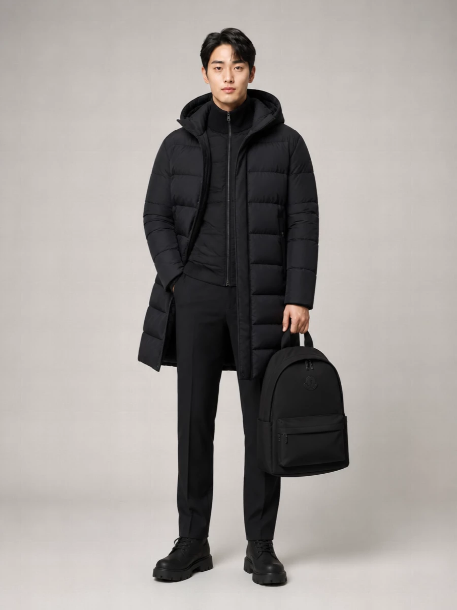 Herno Long Down Hooded Padded Coat