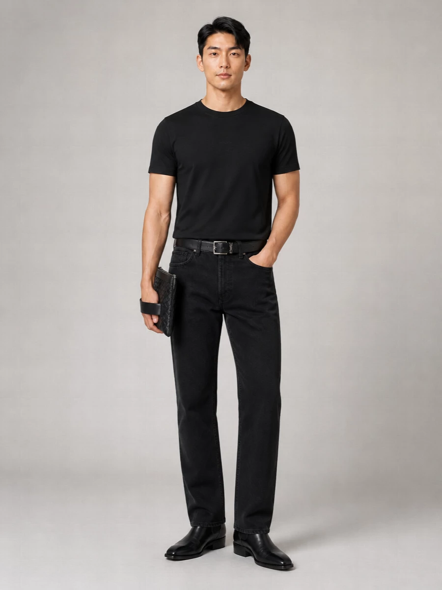 Saint Laurent Semi-Sheer Crew-Neck Short-Sleeve T-Shirt