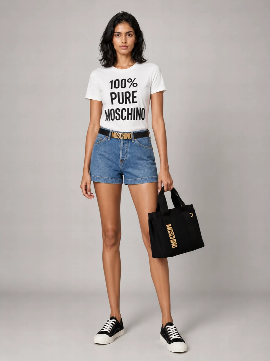 Moschino Canvas Low-Top Sneakers