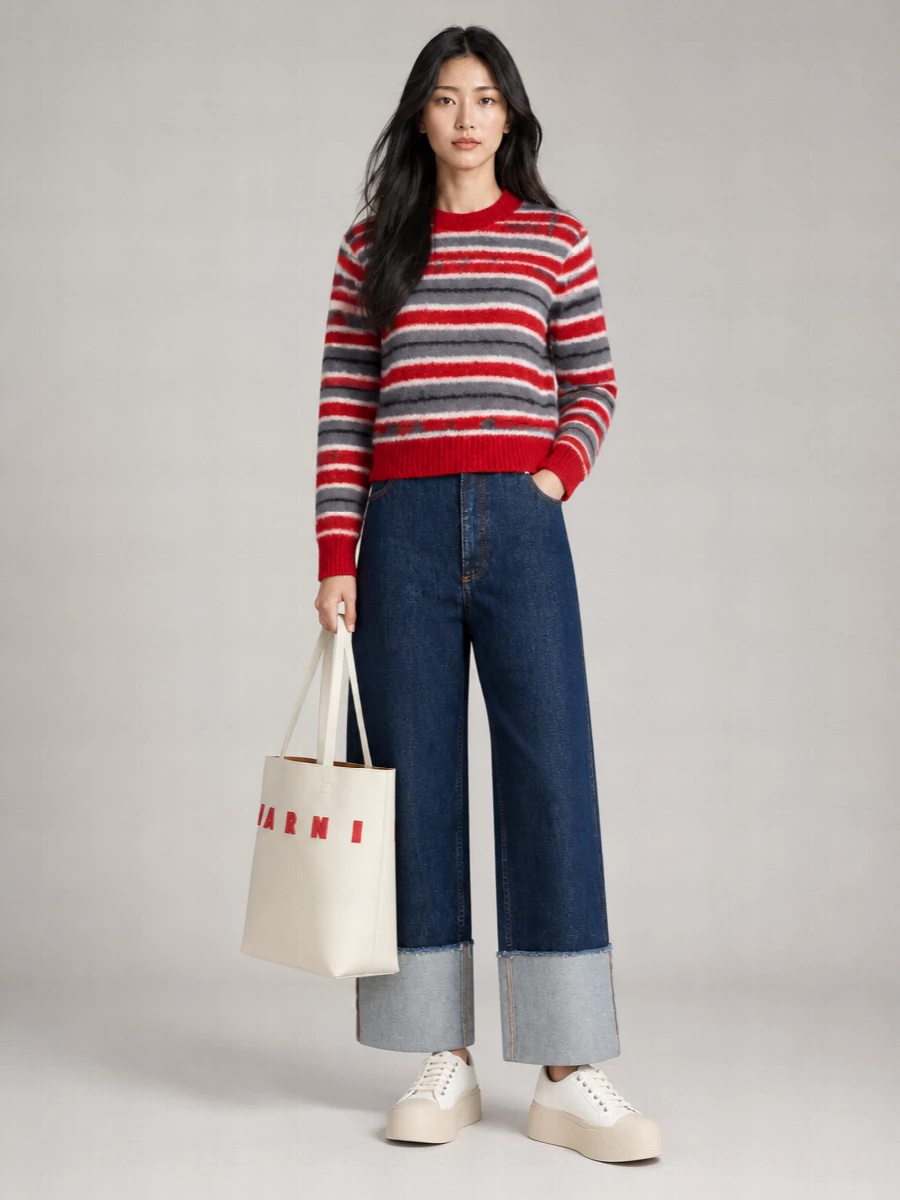 Marni Embroidered Mohair-Blend Jumper