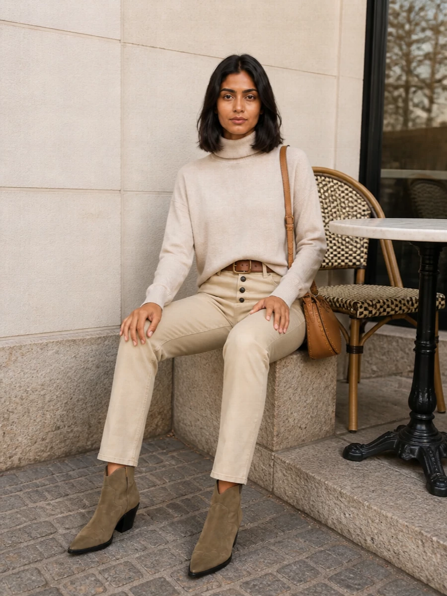 Isabel marant beige trousers taupe ankle boots