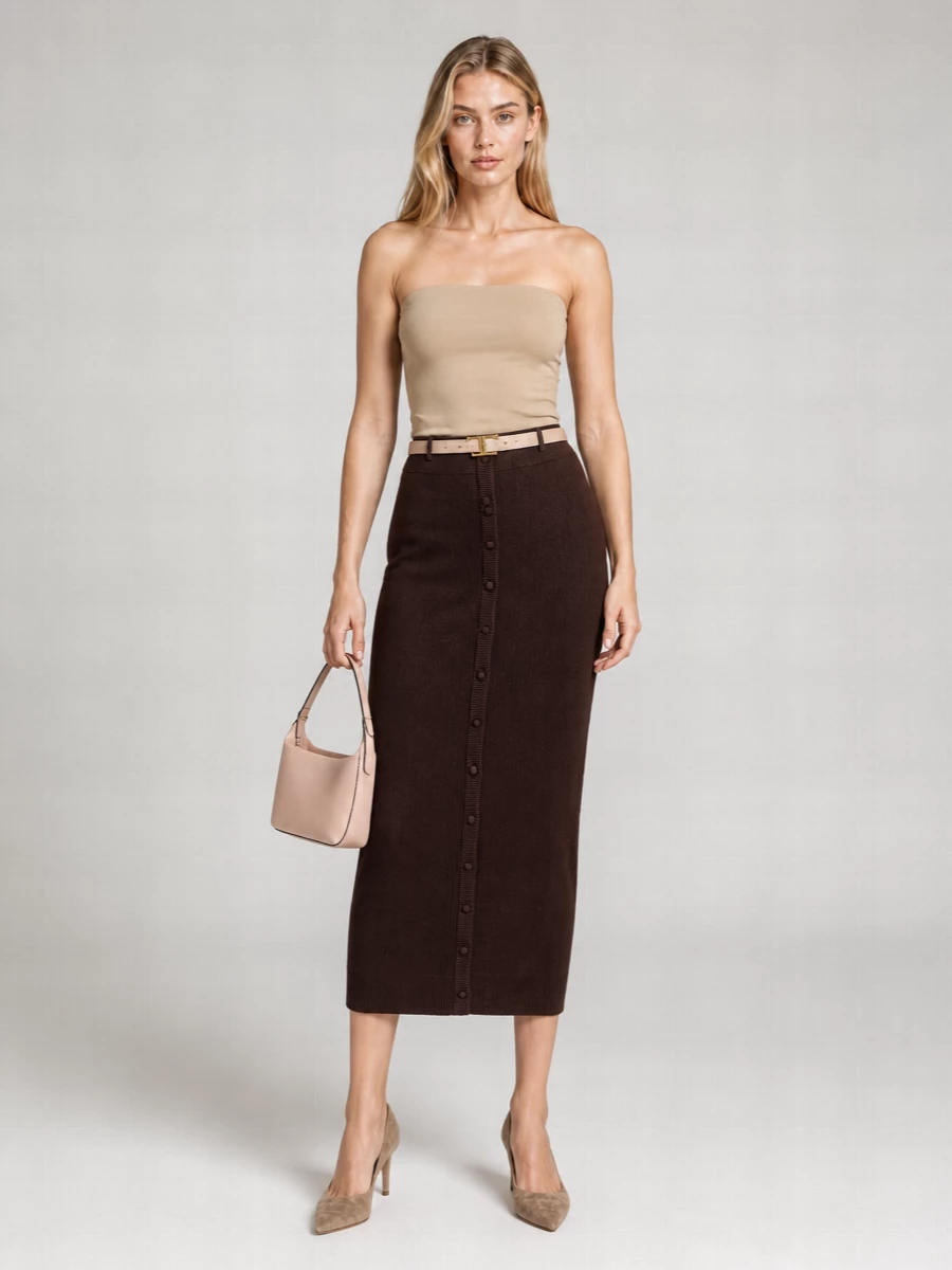 Brunello Cucinelli Strapless Fitted Stretch Top