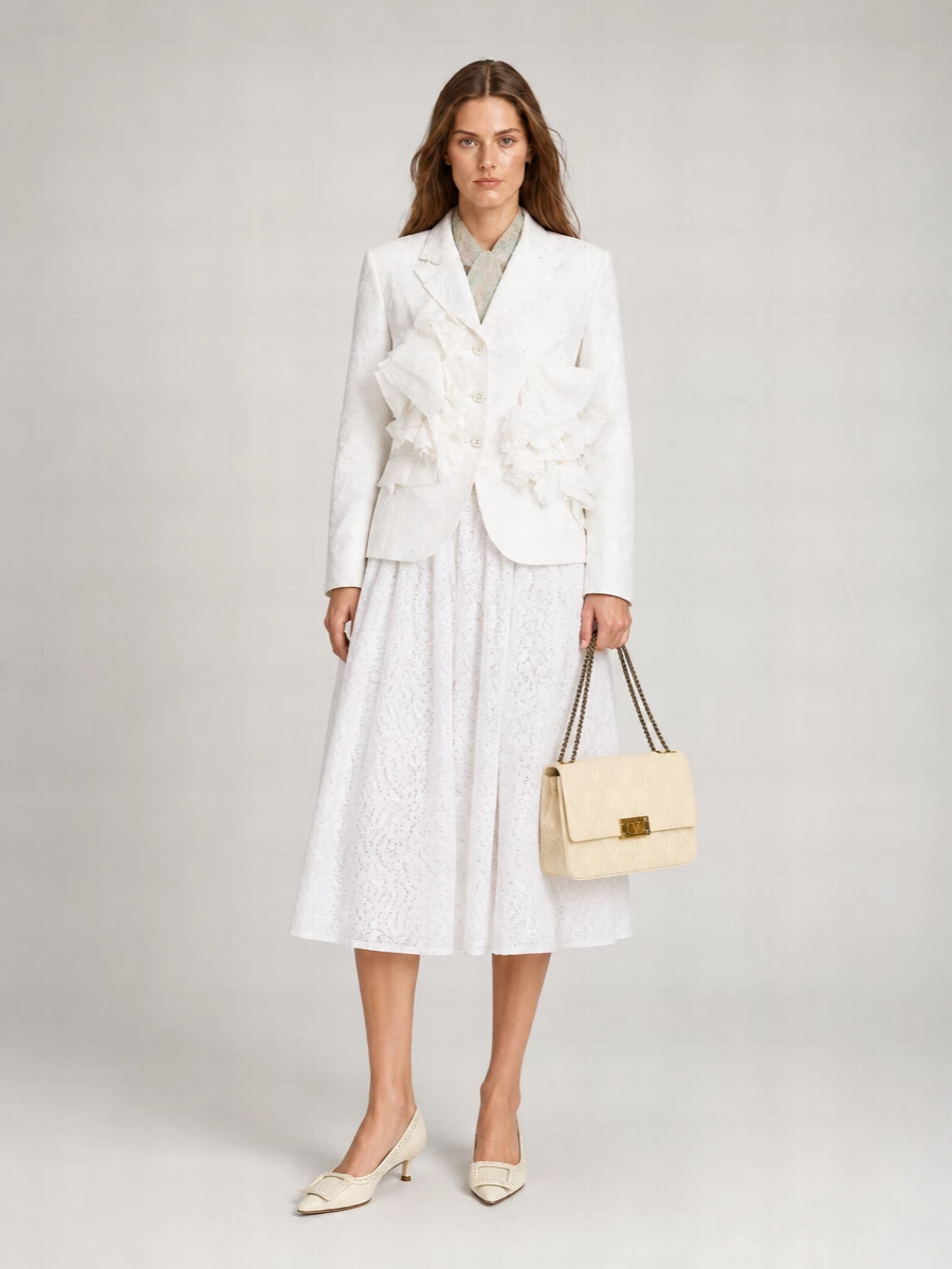 Comme Des Garçons Embroidered Suit Jacket