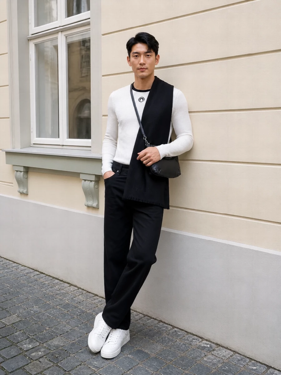 Marine serre tee margiela jeans off white sneakers