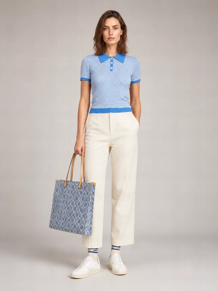 Guest In Residence Cashmere Short Sleeve Polo Shirt