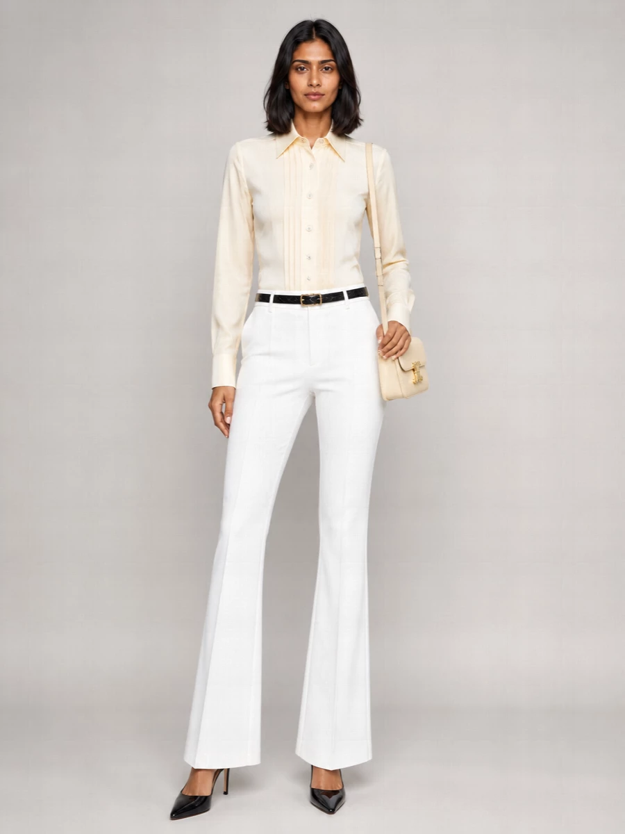 Tom Ford Cashmere High-Rise Flared Trousers