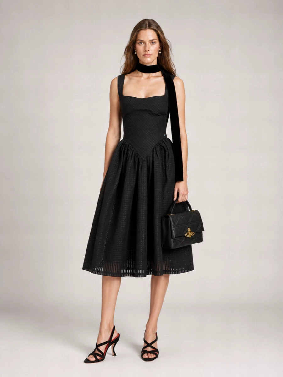 Vivienne Westwood silk-blend draped midi dress