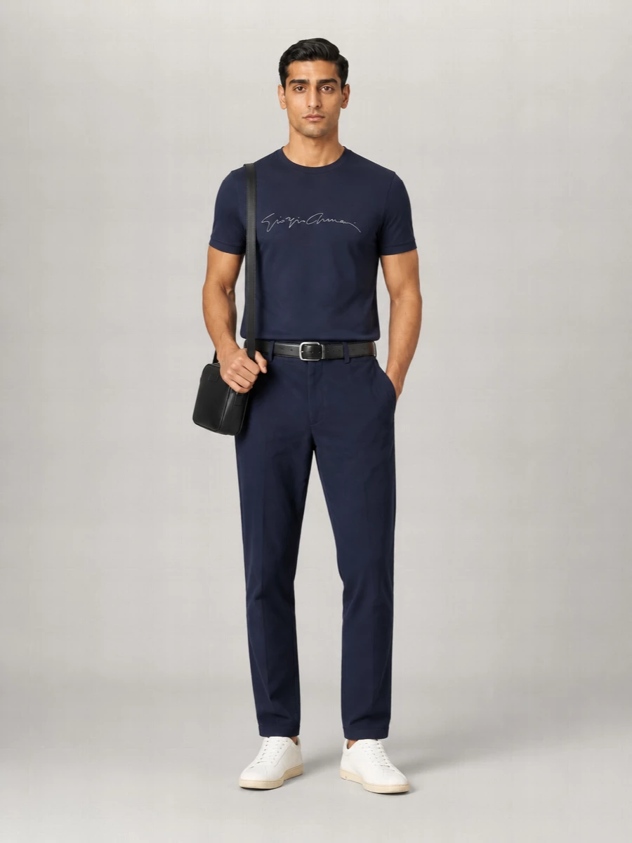 Giorgio Armani Viscose Logo T-Shirt