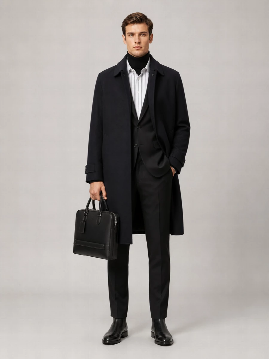 Lardini cashmere wool single-breasted coat