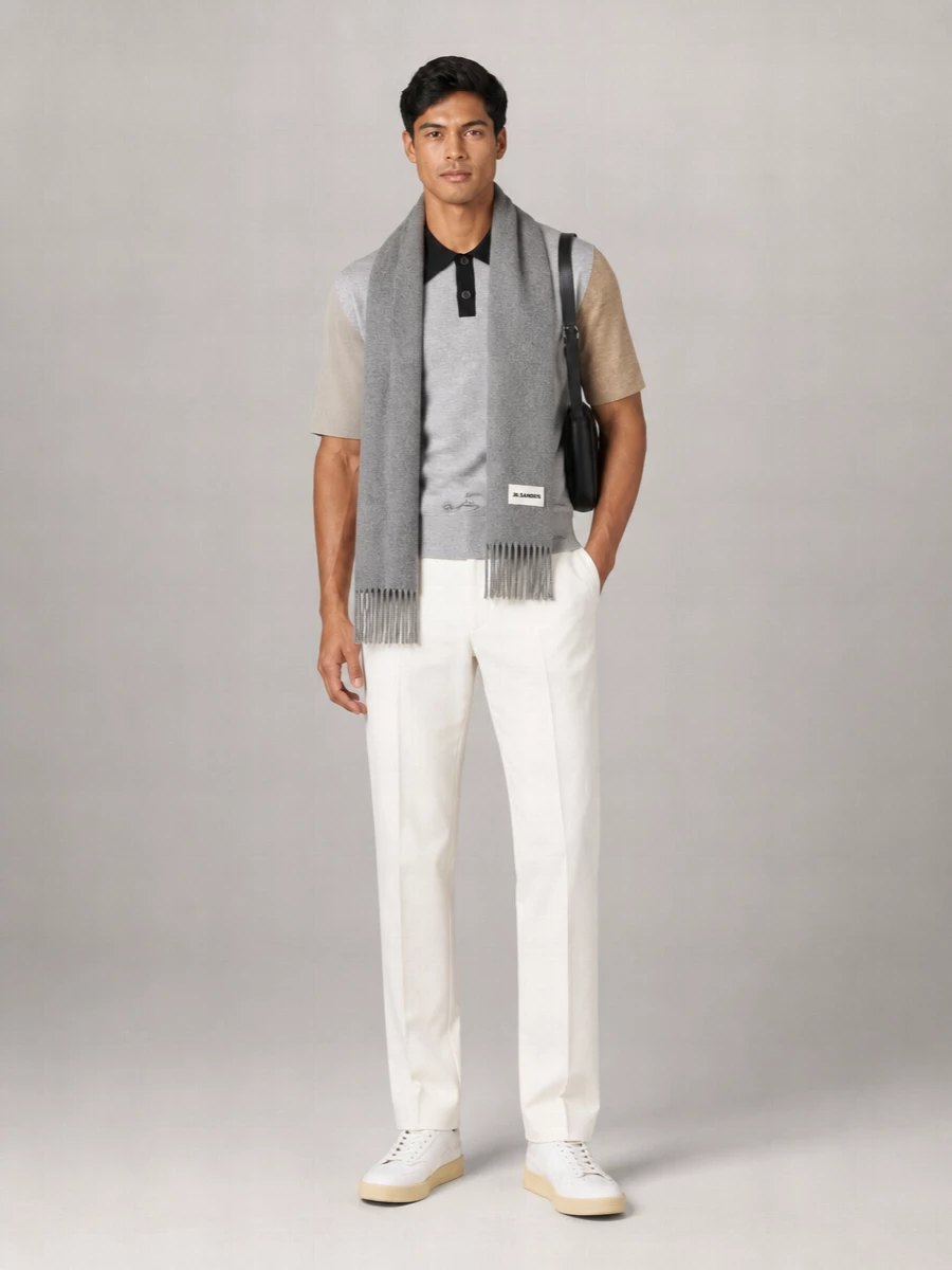 Jacquemus merino wool paneled polo shirt