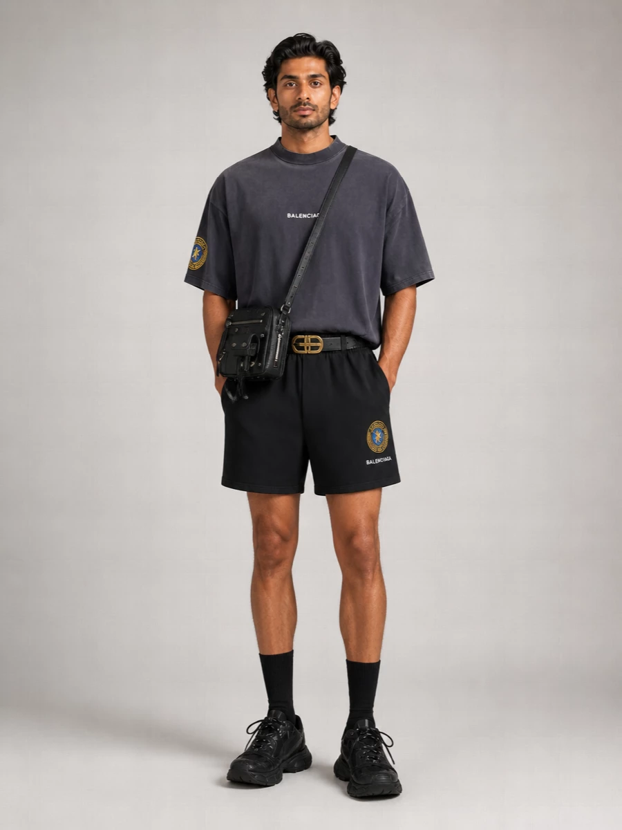 Balenciaga Logo-Embroidered Tailored Shorts