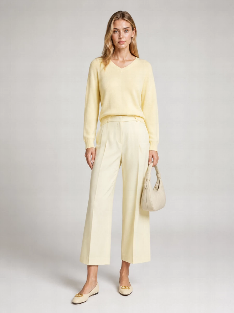 Sportmax V-Neck Knit Sweater Dropped Shoulders
