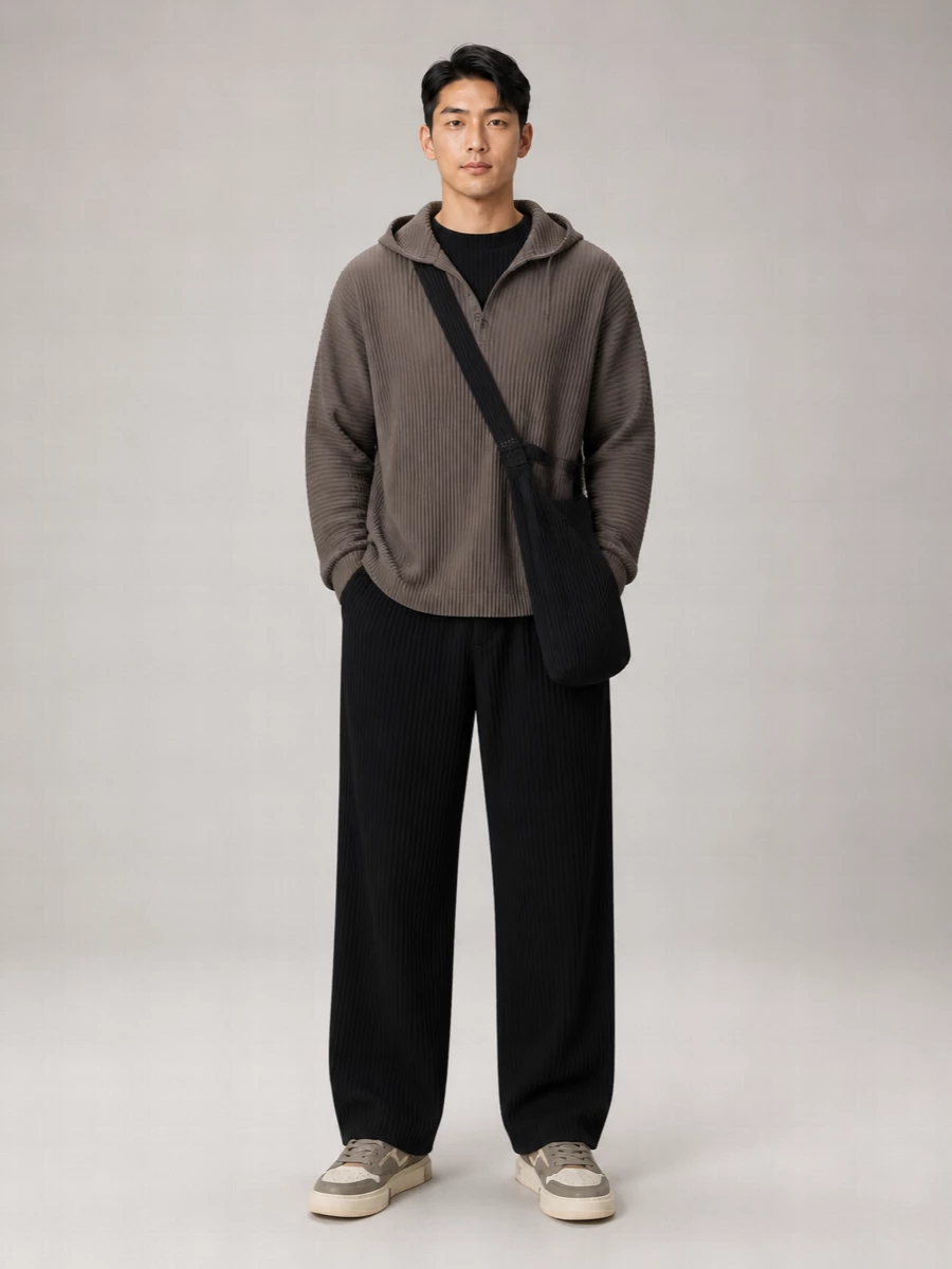 Homme Plisse Issey Miyake Polyester Hooded Jacket