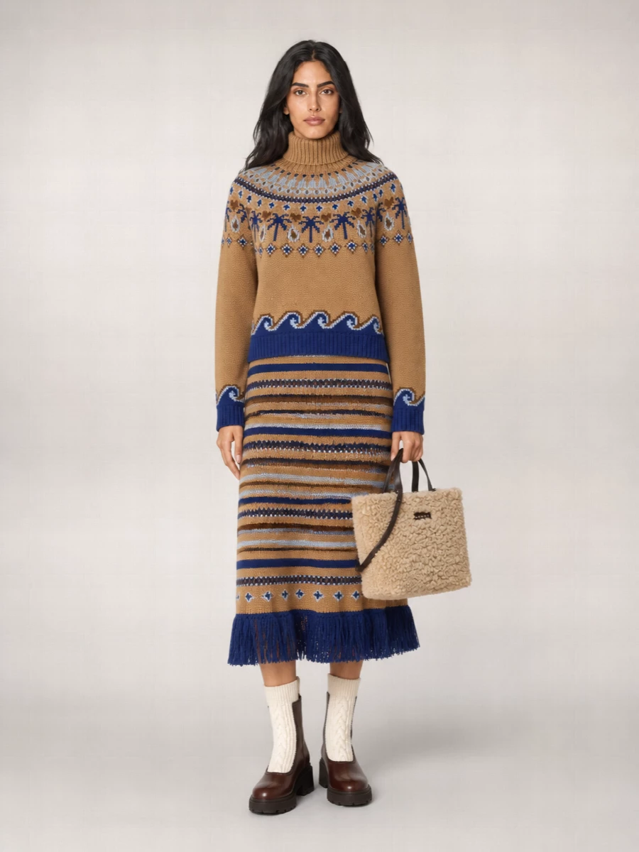 Alanui Virgin Wool Turtleneck Sweater