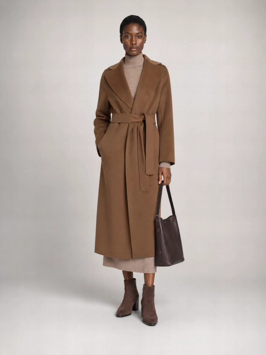 S Max Mara wool wrap coat