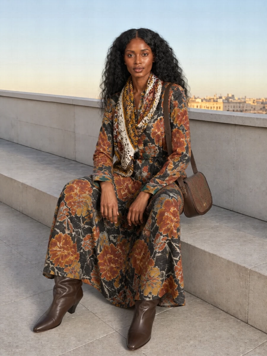 Pierre louise mascia maxi dress isabel marant boots