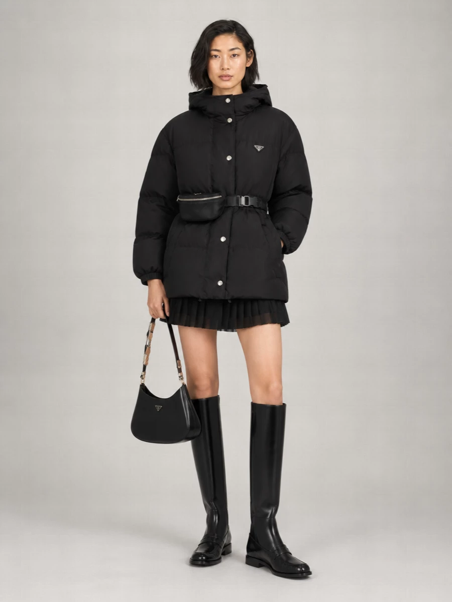 Prada Cleo Leather Shoulder Bag
