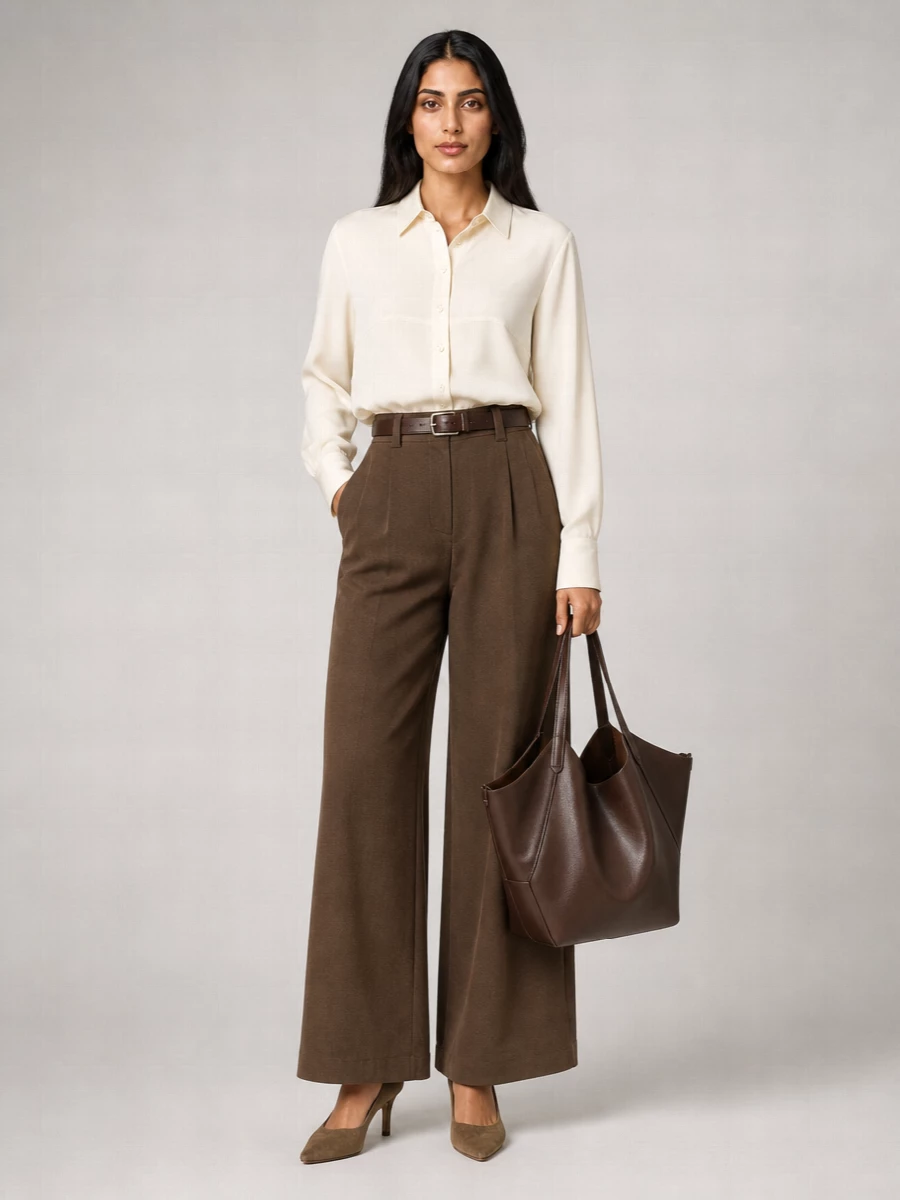 Brunello Cucinelli Pleated Wide-Leg Trousers