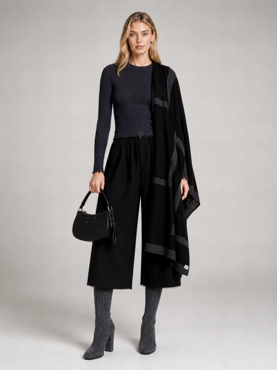 Uma Wang Cashmere Ribbed Knitted Top