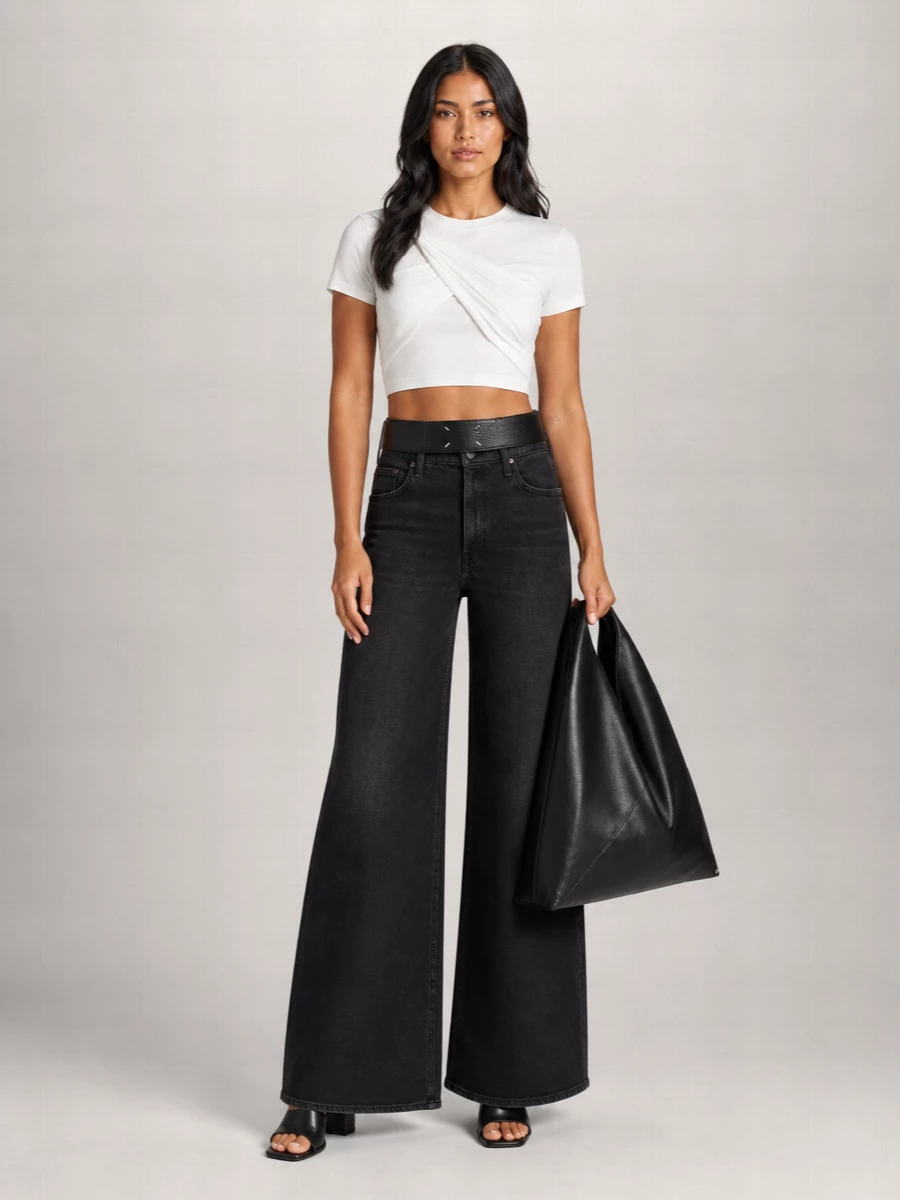 Mother Denim High-Rise Wide-Leg Jeans