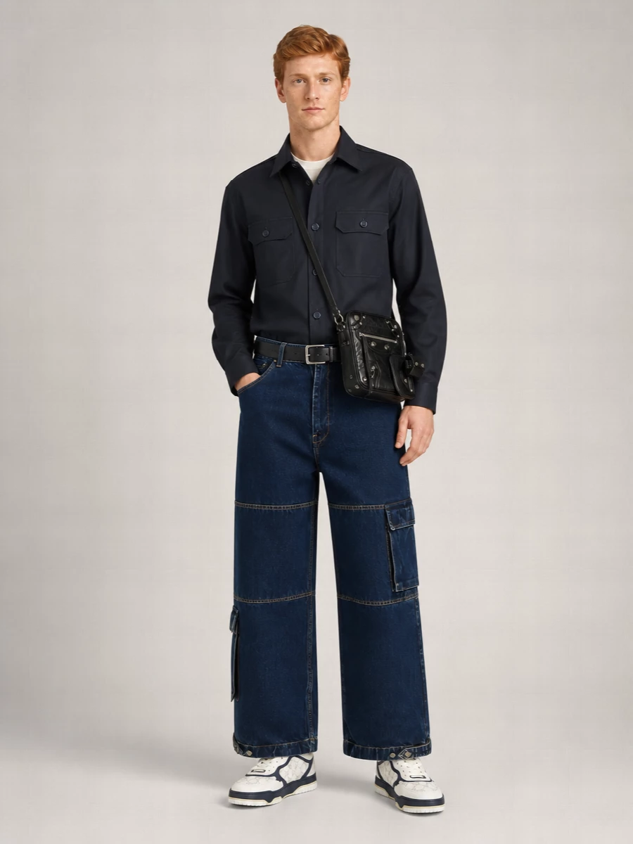 Gucci Denim Cargo Trousers