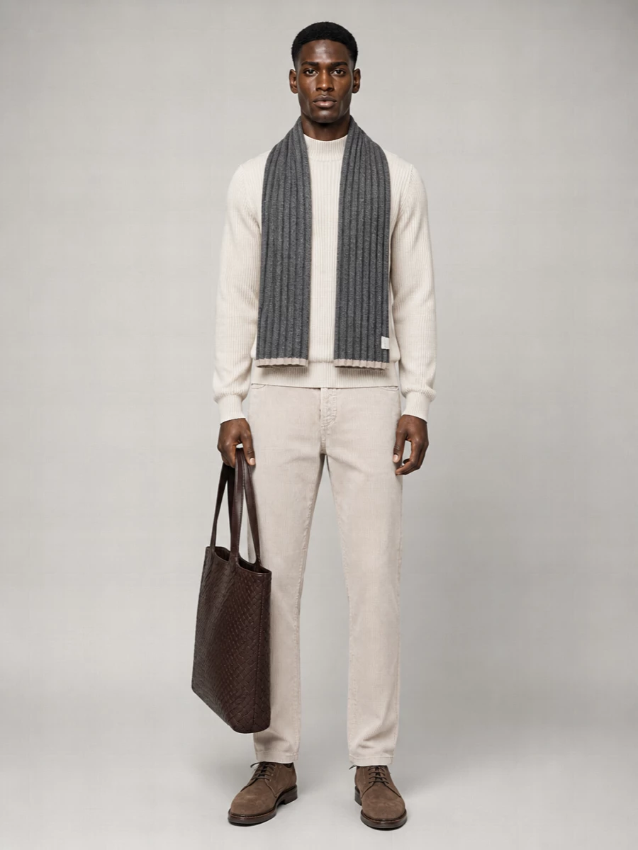 Brunello Cucinelli Corduroy Mid-Rise Straight-Leg Trousers