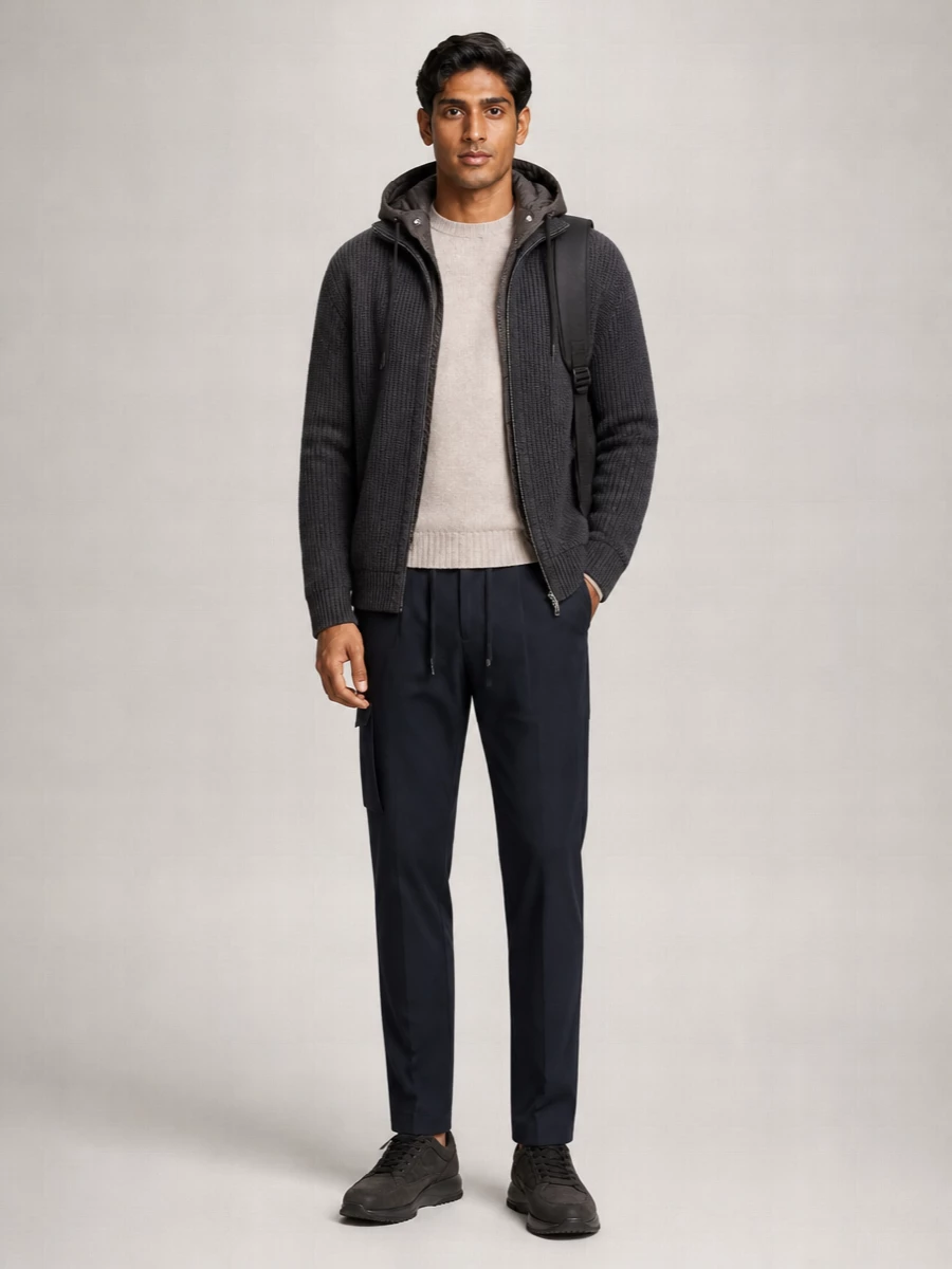 Herno virgin wool hooded jacket