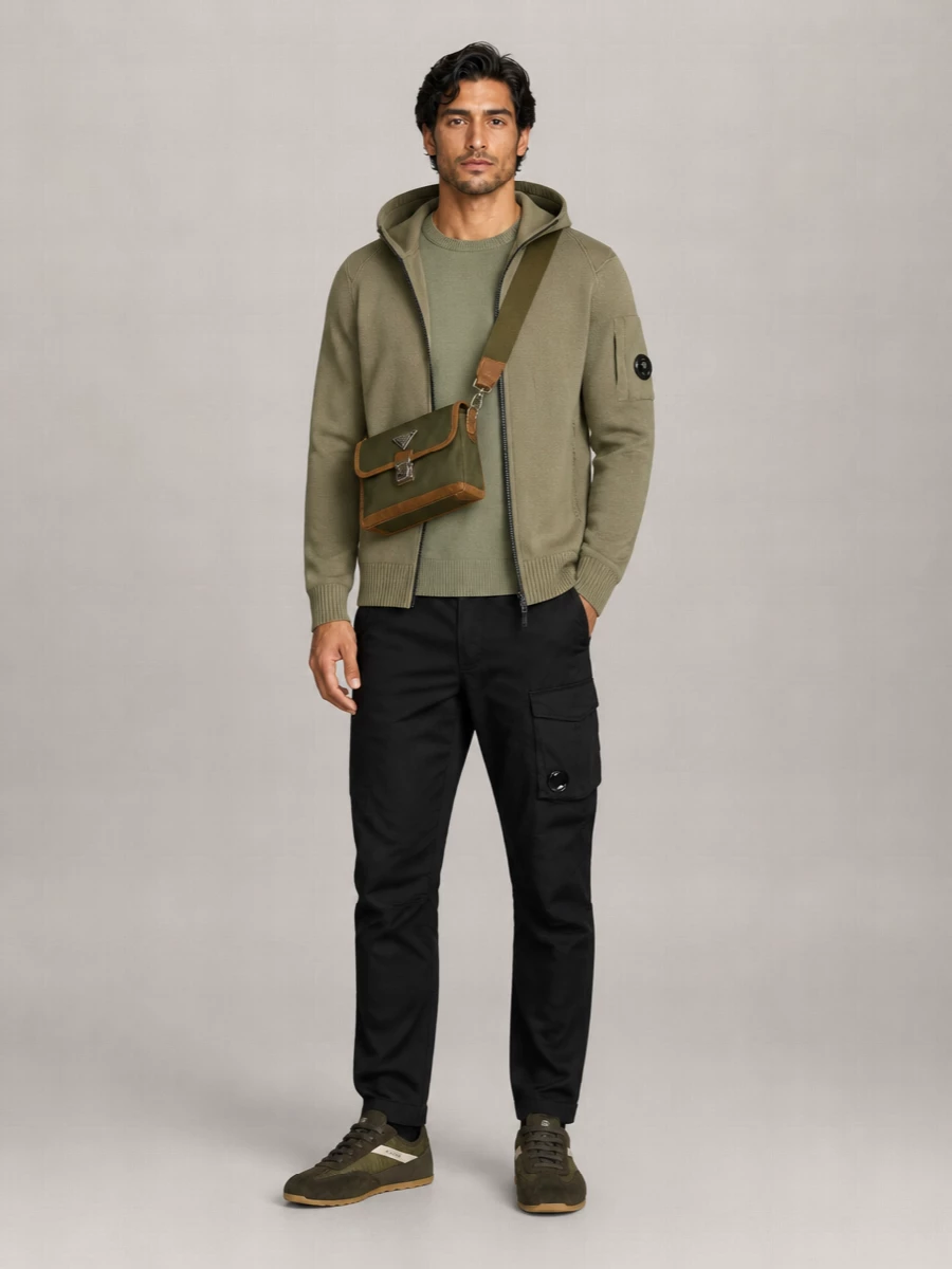 C.p. Company Merino Wool Reversible Hooded Jacket