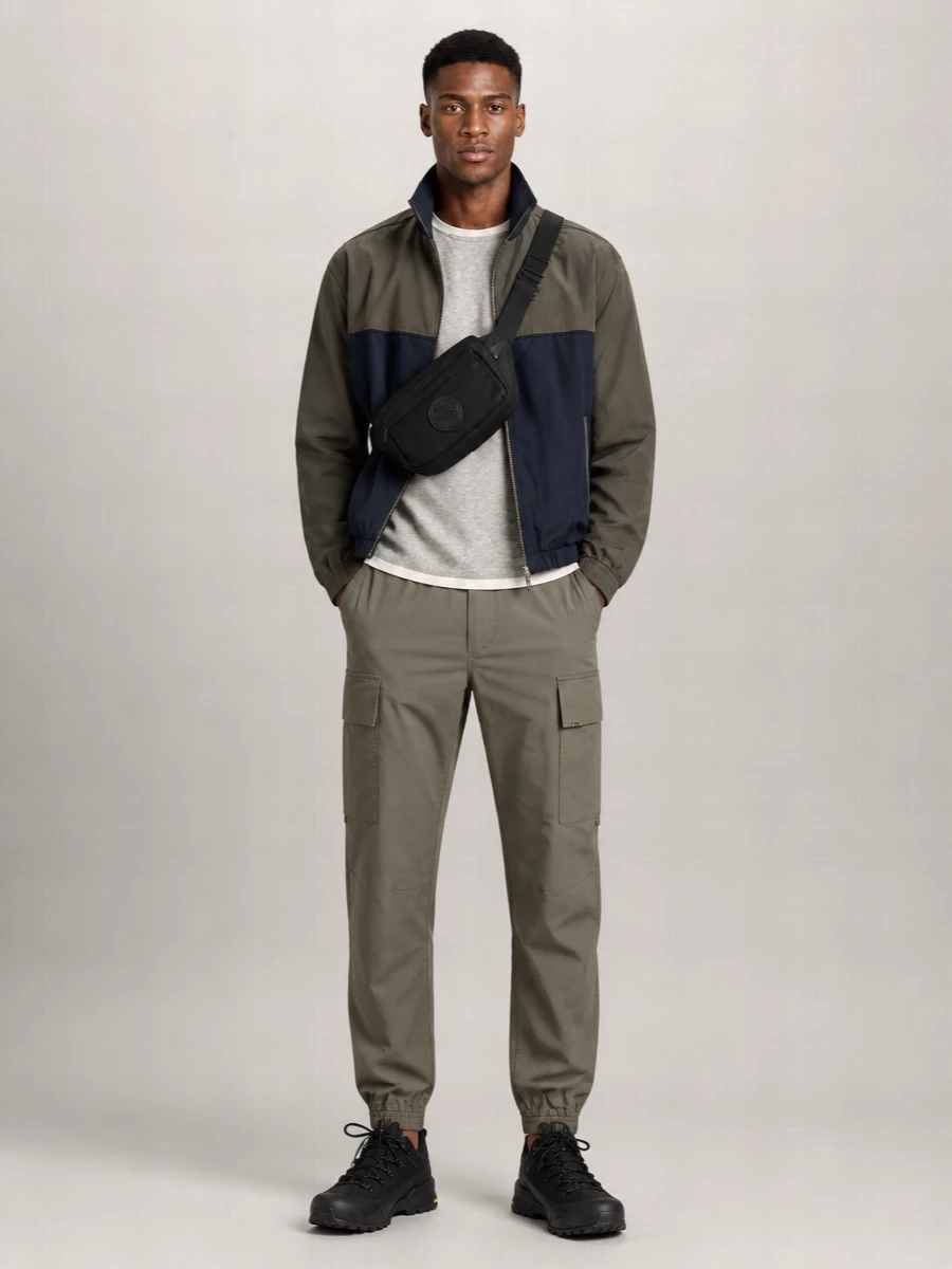 Gimaguas Nylon Two-Tone Padded Windbreaker