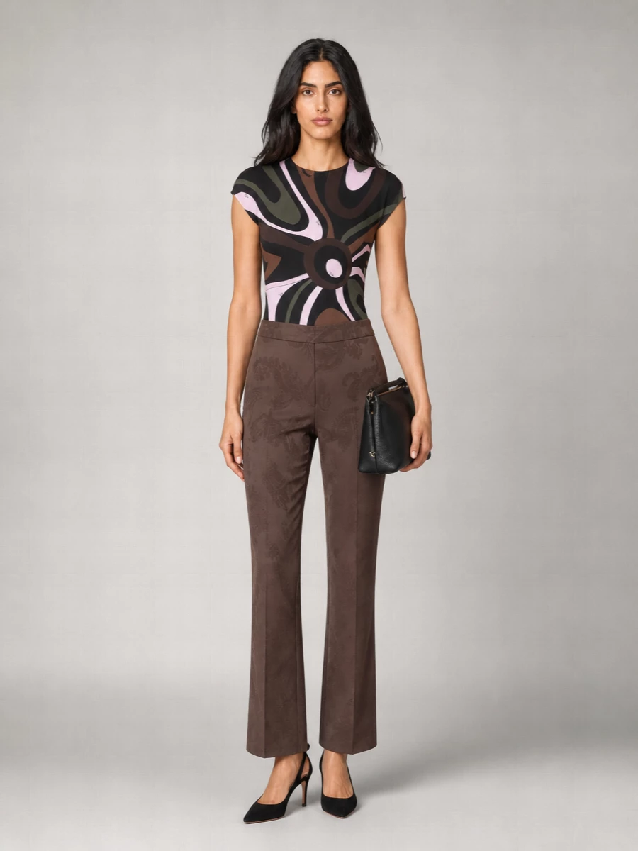 Pucci Silk Printed Asymmetric Sleeveless Top