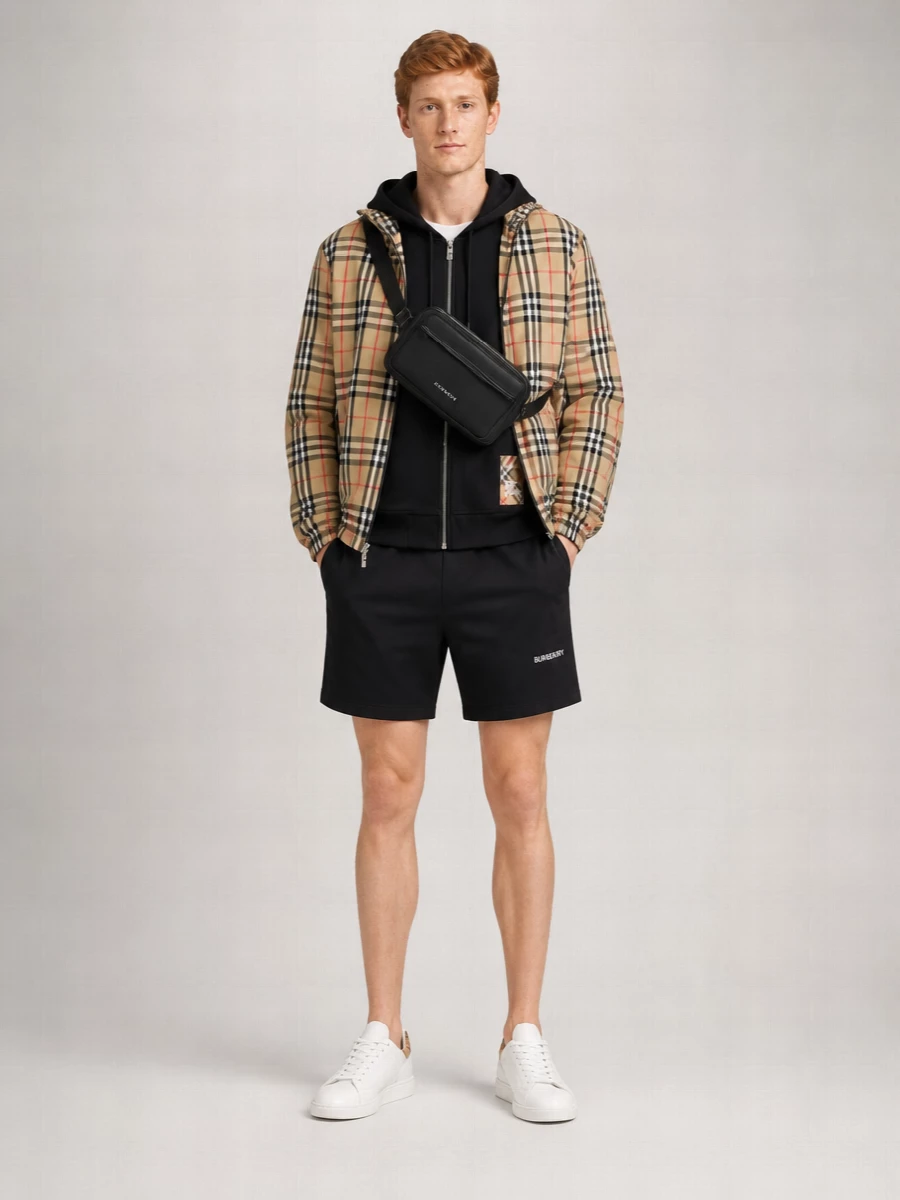 Burberry Printed Reversible Hooded Raincoat