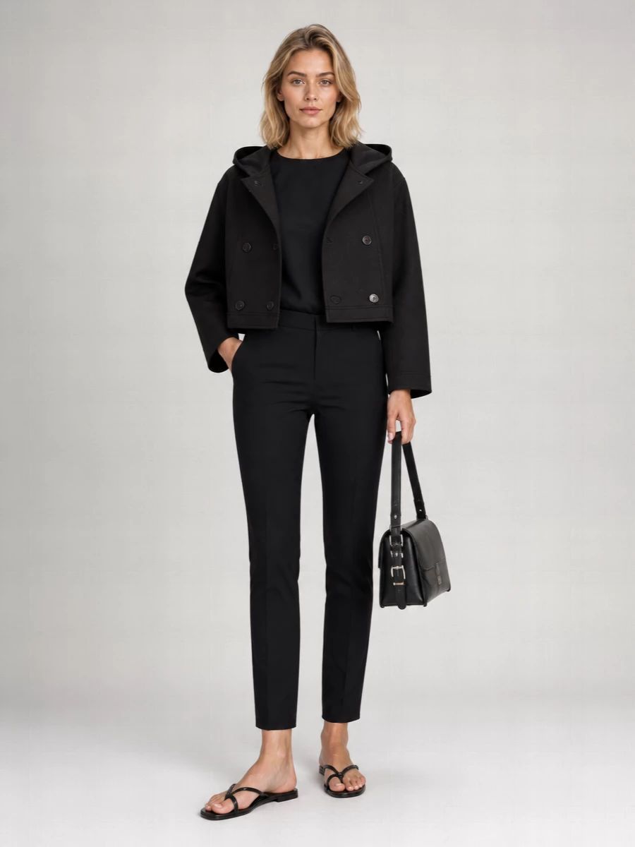 Dries Van Noten Cotton Cropped Double-Breasted Hooded Jacket