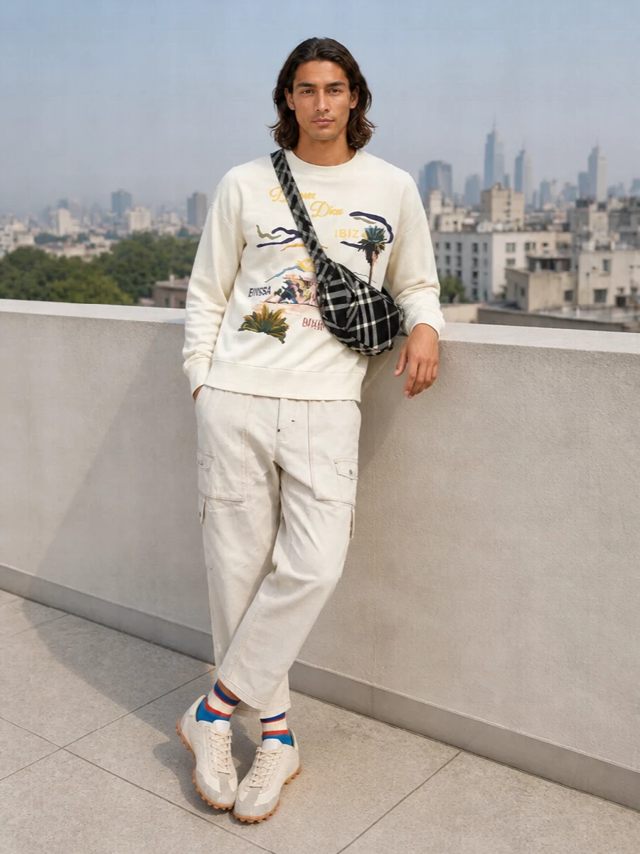 Isabel marant ibiza sweatshirt cargo jeans outfit