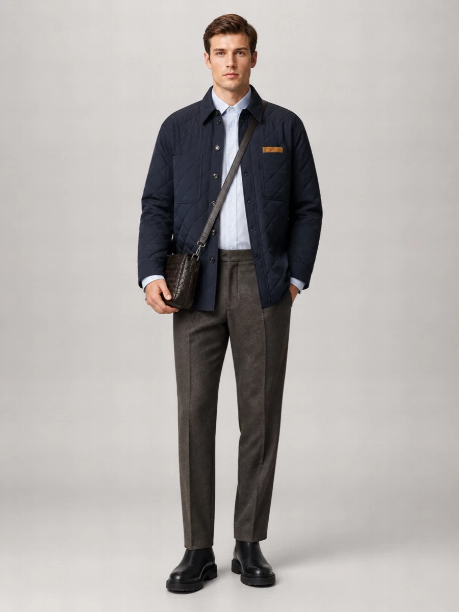 Bottega Veneta Quilted Overshirt Jacket