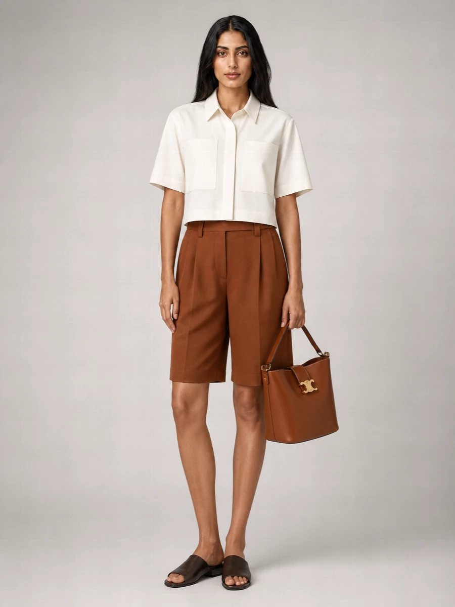 Brunello Cucinelli Wide-Leg Bermuda Shorts