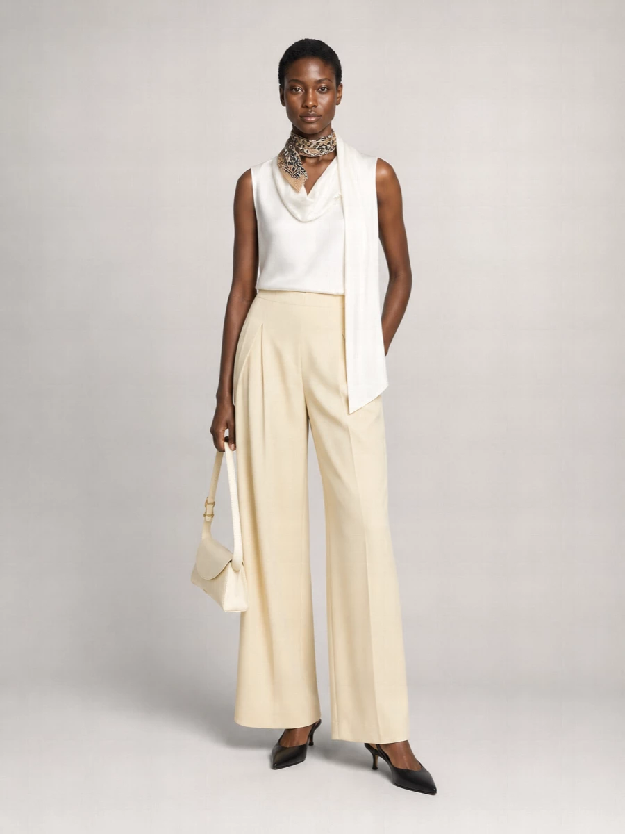 S Max Mara Silk Draped Blouse
