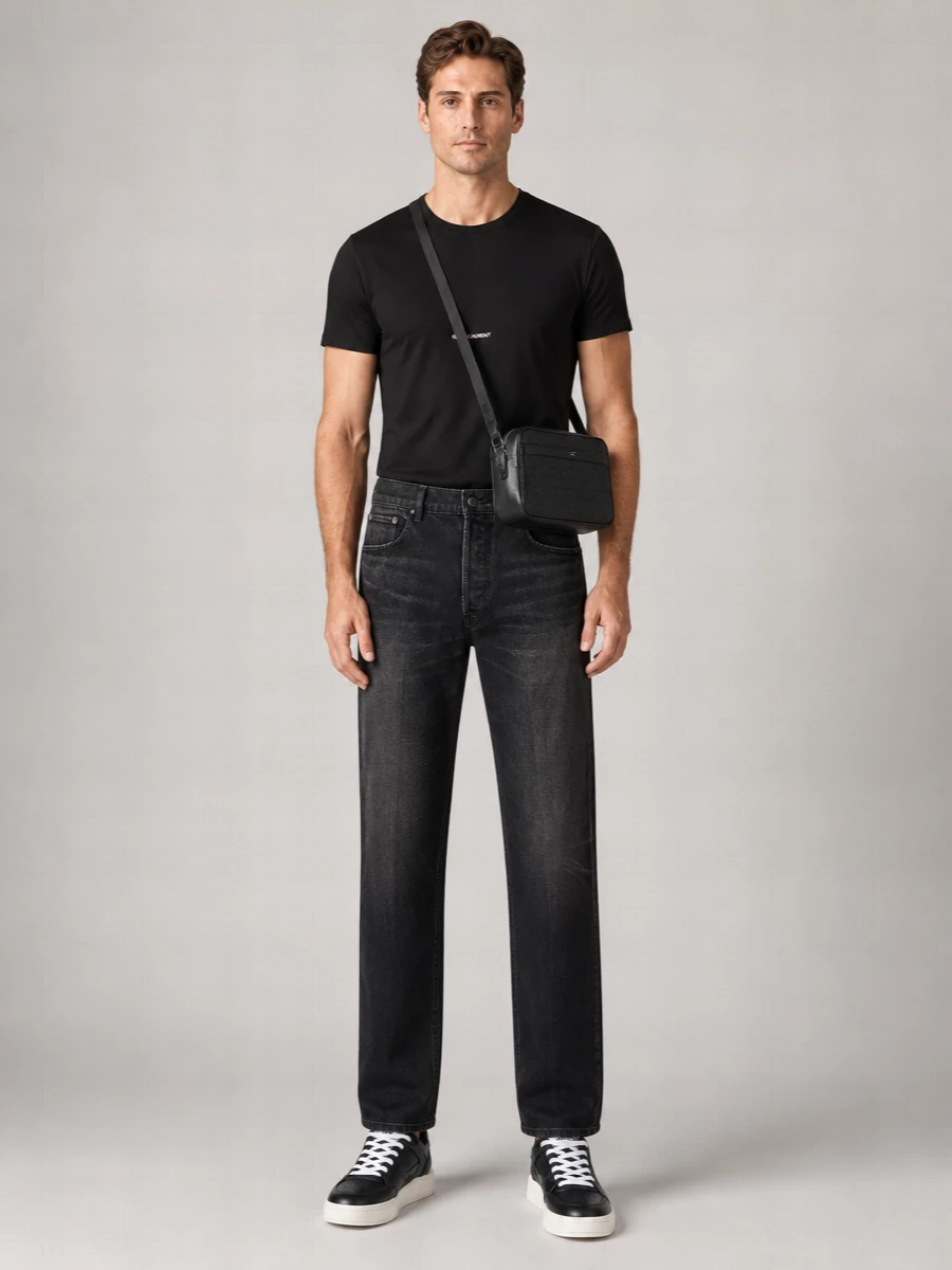 Celine Leather Mesh Low-Top Sneakers