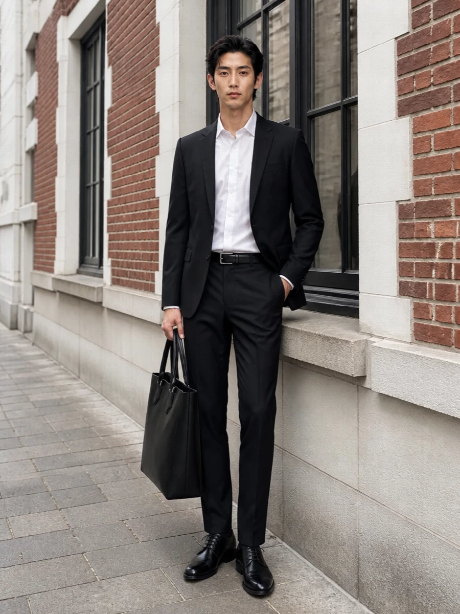 Dolce gabbana black suit derby shoes tote