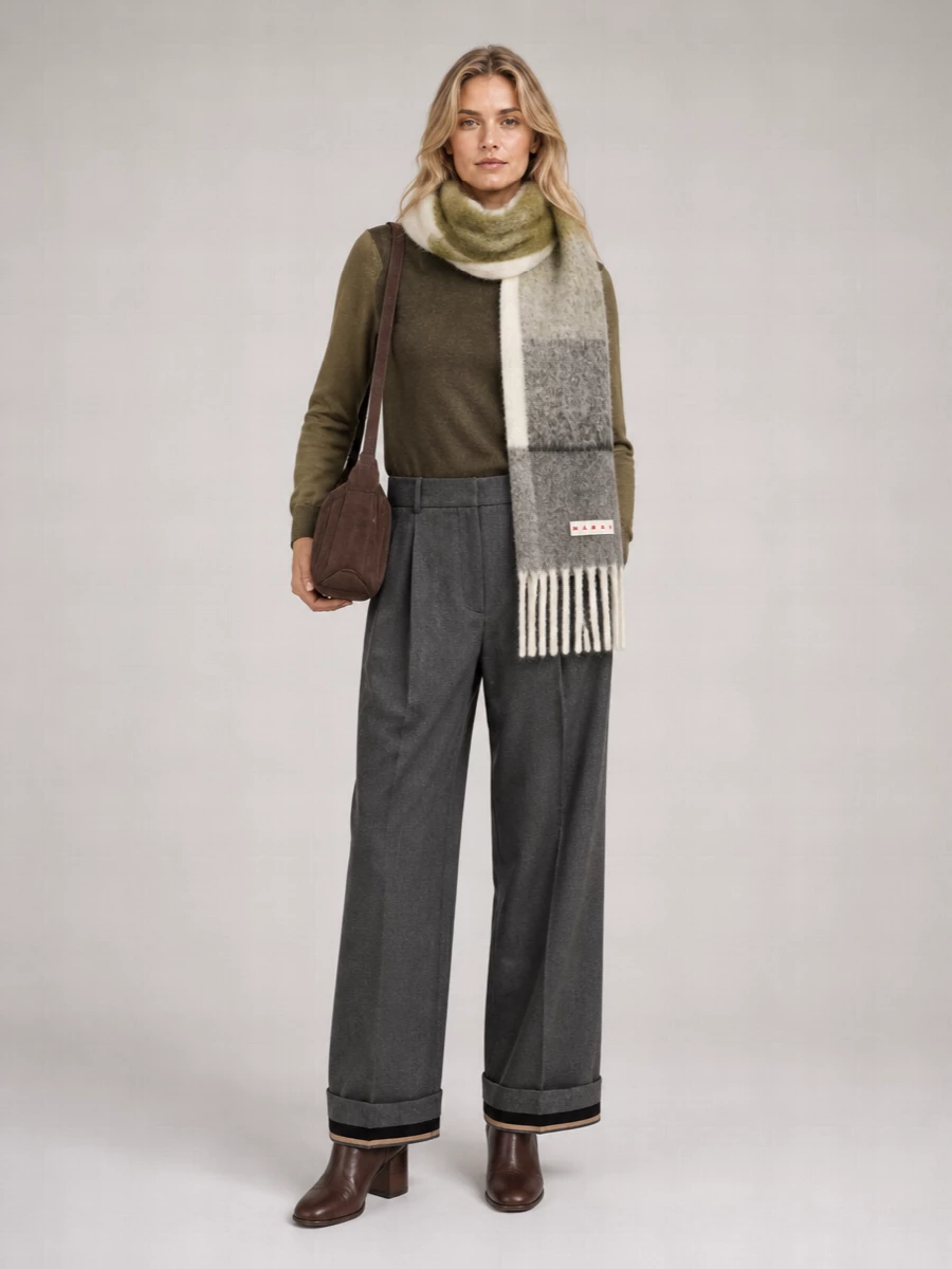 Marni Mohair Alpaca Wool Scarf