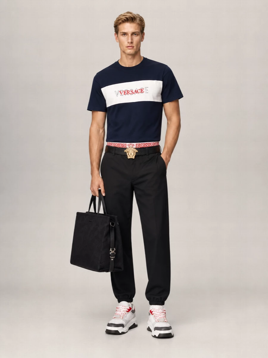 Versace Nylon Tapered Jogger Pants