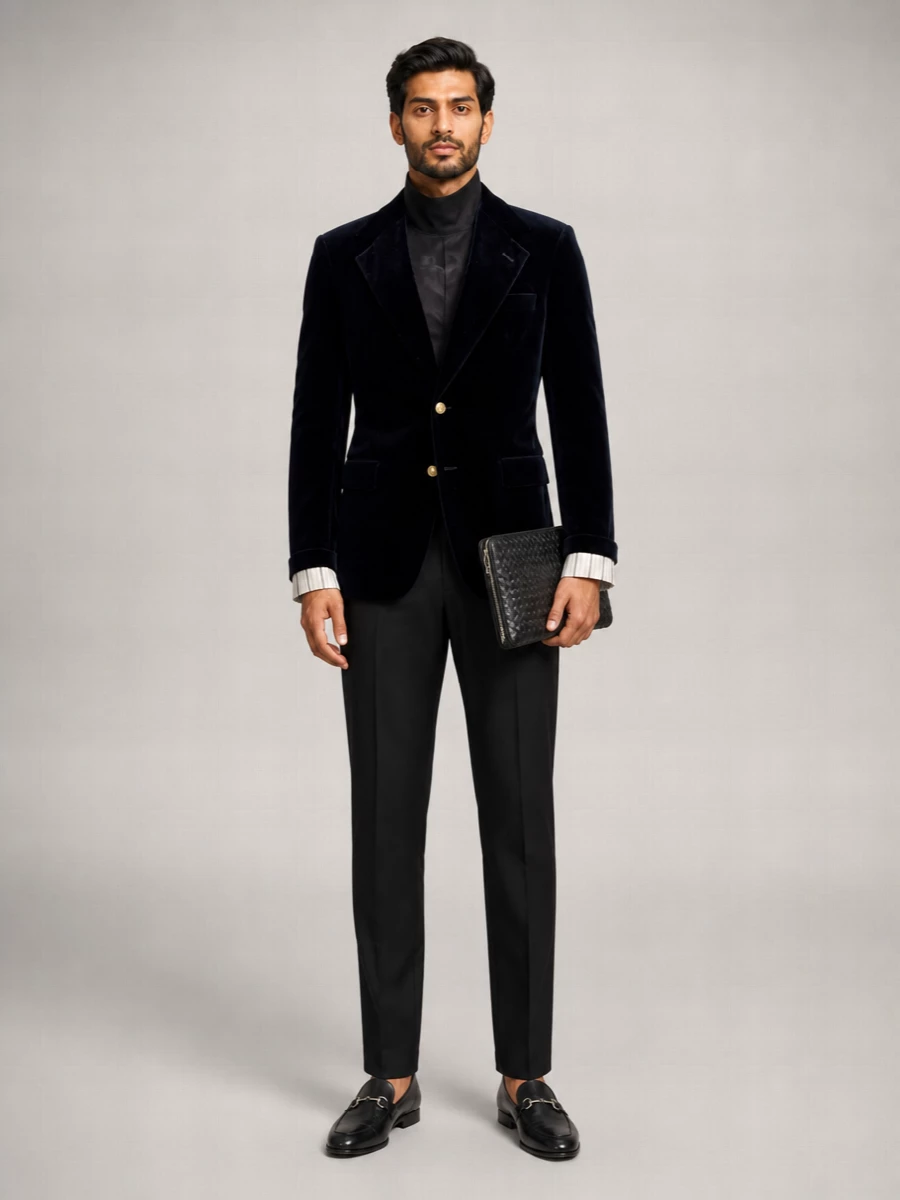 Gucci Velvet Single-Breasted Blazer