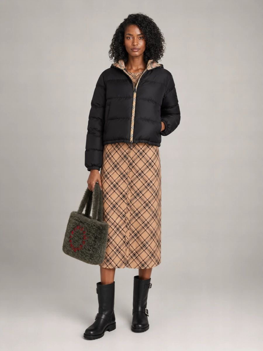Stella Mccartney Stella Logo Shearling Effect Tote Bag